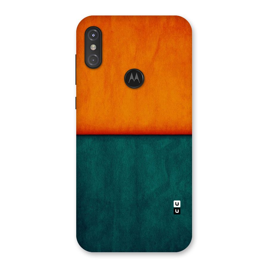 Orange Green Shade Back Case for Motorola One Power