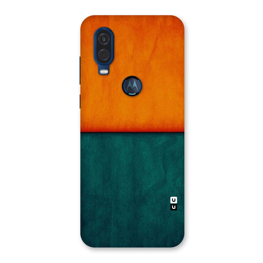 Orange Green Shade Back Case for Motorola One Vision