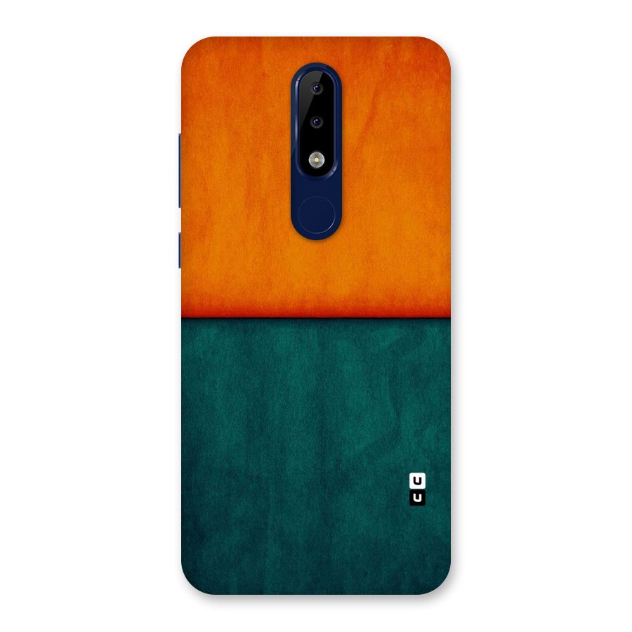 Orange Green Shade Back Case for Nokia 5.1 Plus