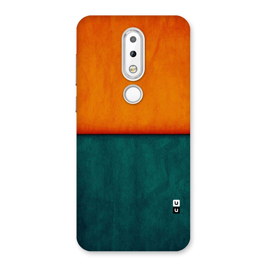 Orange Green Shade Back Case for Nokia 6.1 Plus