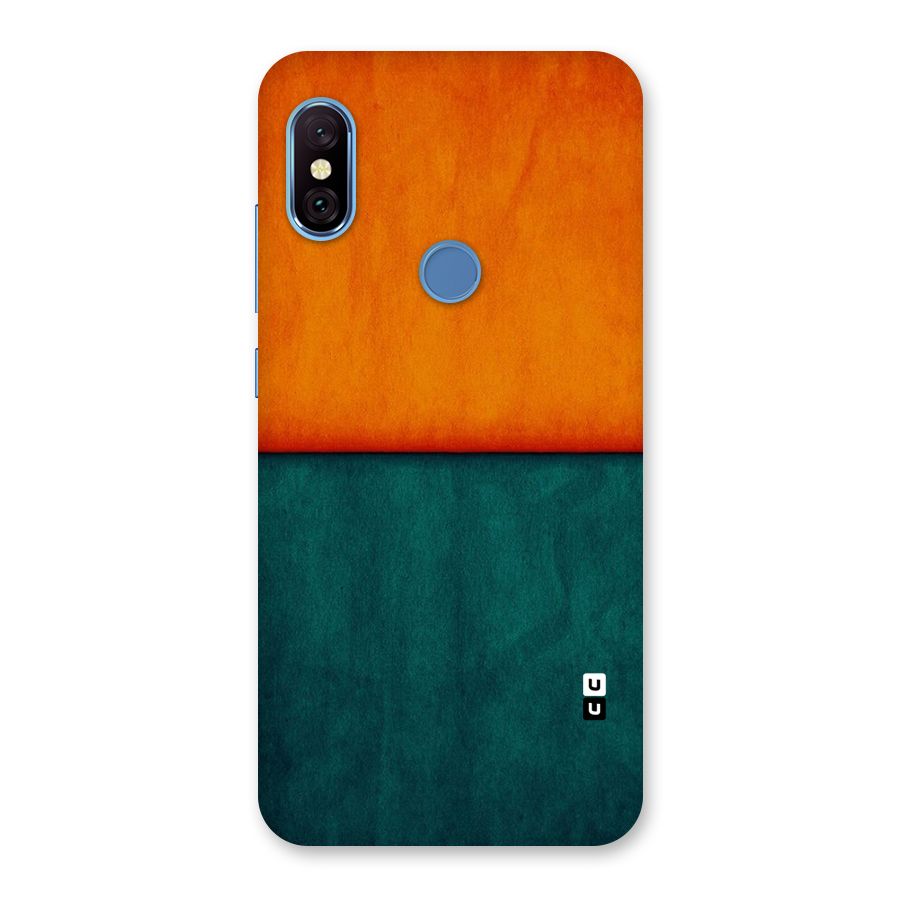 Orange Green Shade Back Case for Redmi Note 6 Pro