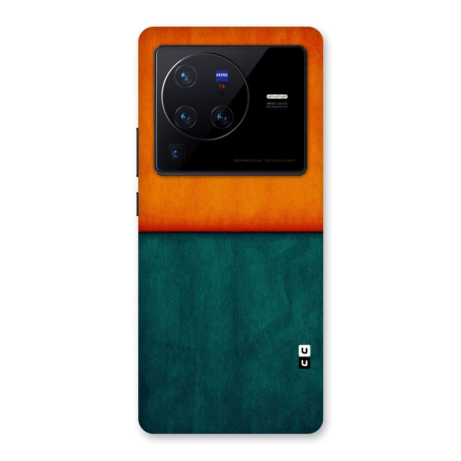 Orange Green Shade Back Case for Vivo X80 Pro