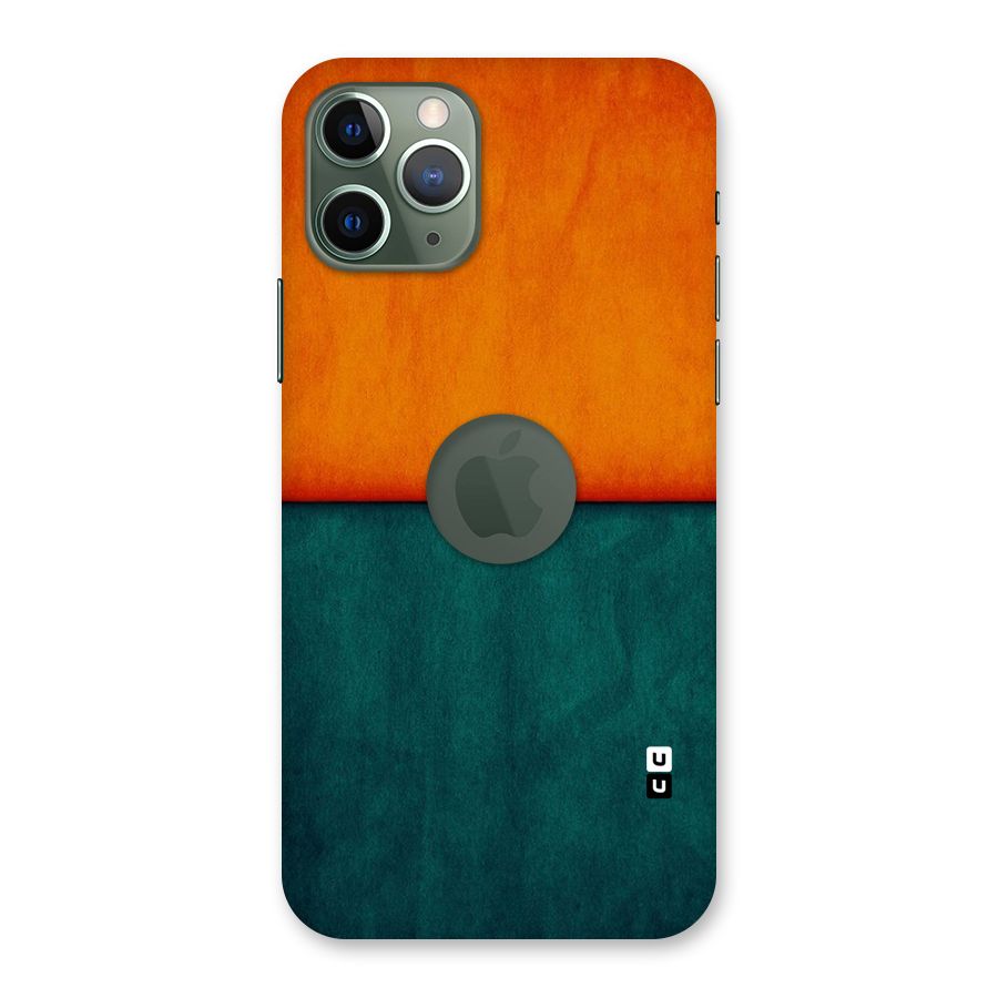 Orange Green Shade Back Case for iPhone 11 Pro Logo  Cut
