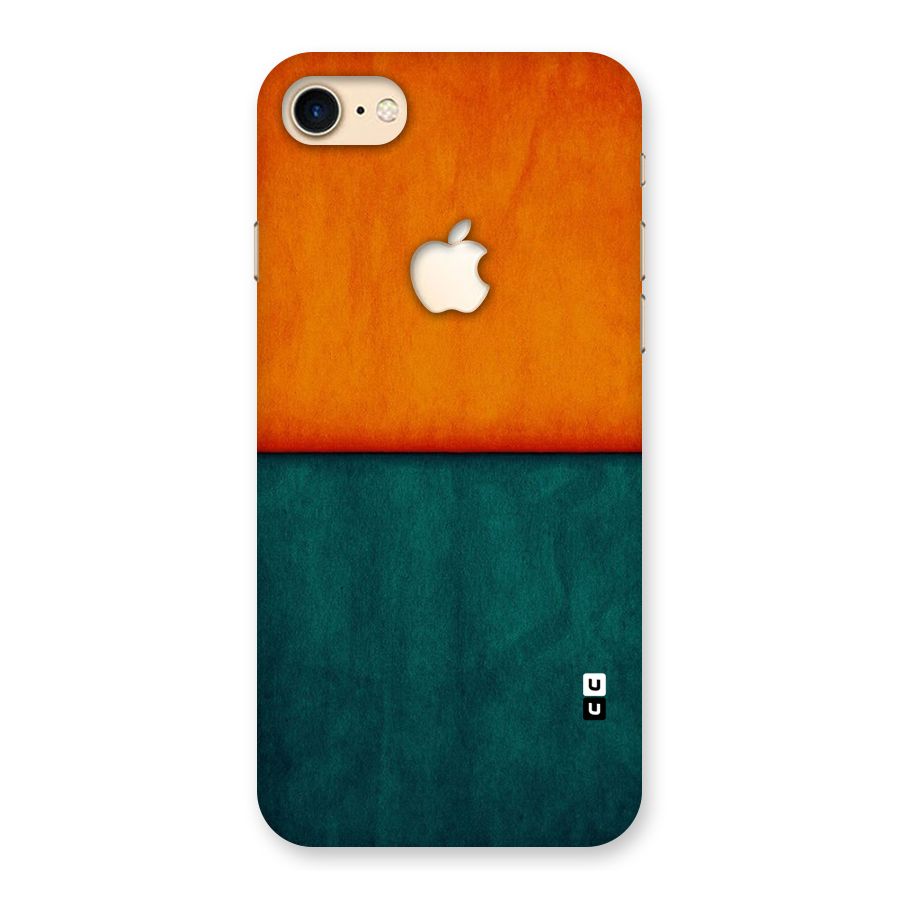 Orange Green Shade Back Case for iPhone 7 Apple Cut