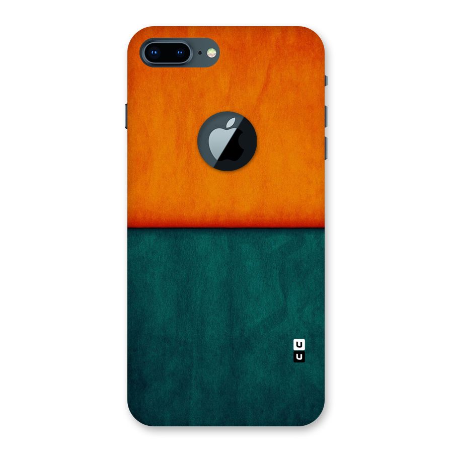 Orange Green Shade Back Case for iPhone 7 Plus Logo Cut