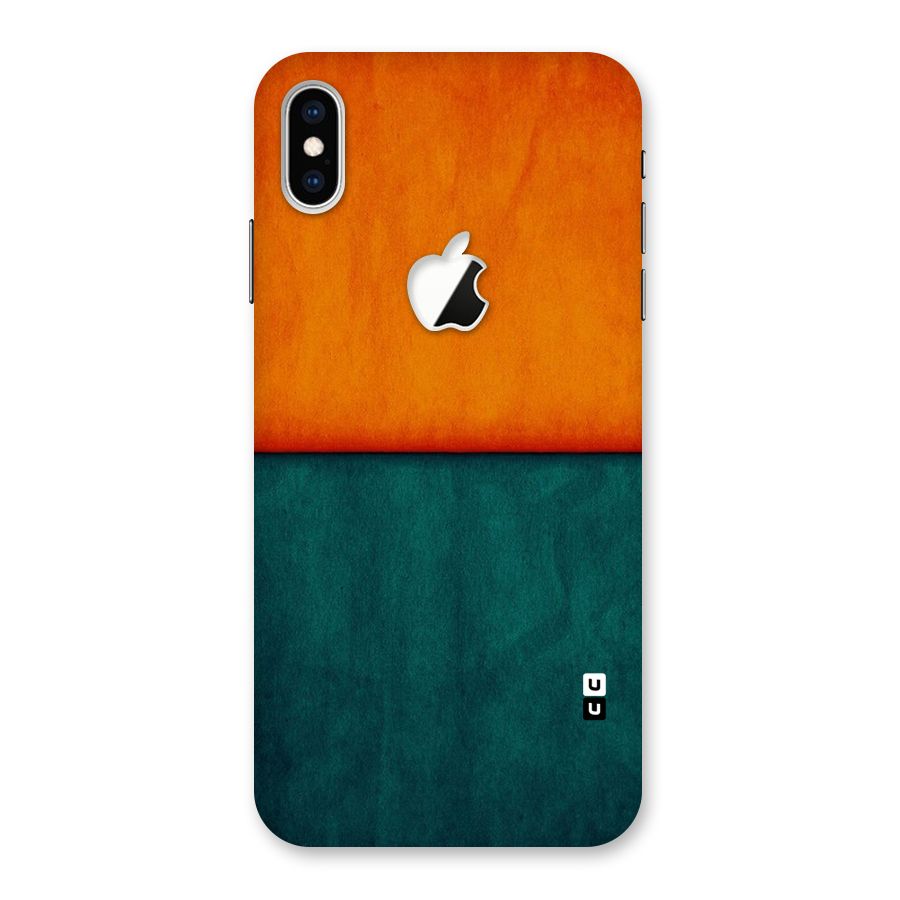 Orange Green Shade Back Case for iPhone XS Max Apple Cut