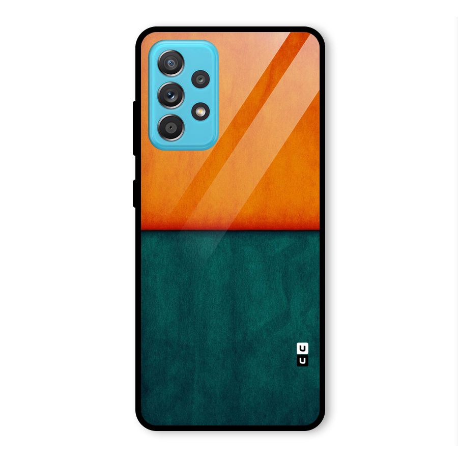 Orange Green Shade Glass Back Case for Galaxy A52s 5G
