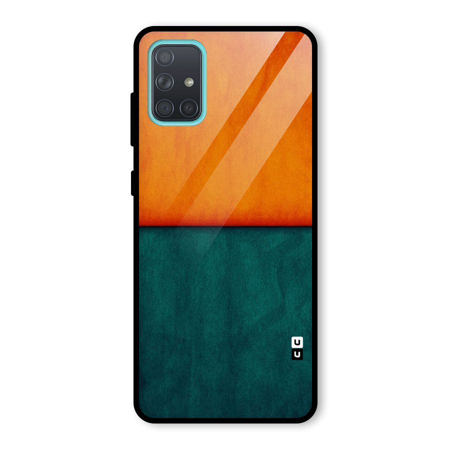Orange Green Shade Glass Back Case for Galaxy A71