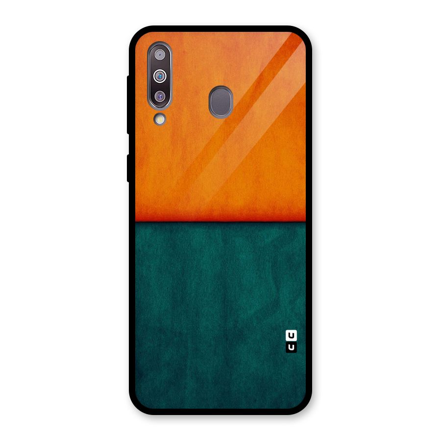 Orange Green Shade Glass Back Case for Galaxy M30