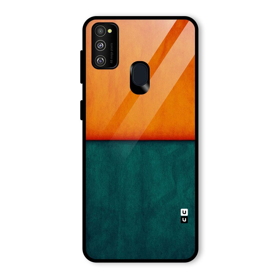 Orange Green Shade Glass Back Case for Galaxy M30s