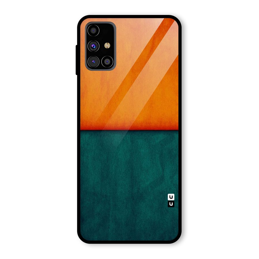 Orange Green Shade Glass Back Case for Galaxy M31s