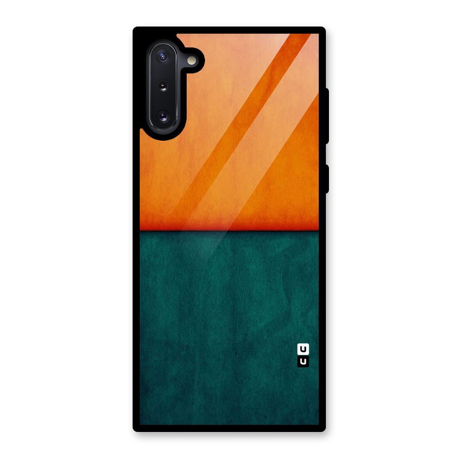 Orange Green Shade Glass Back Case for Galaxy Note 10