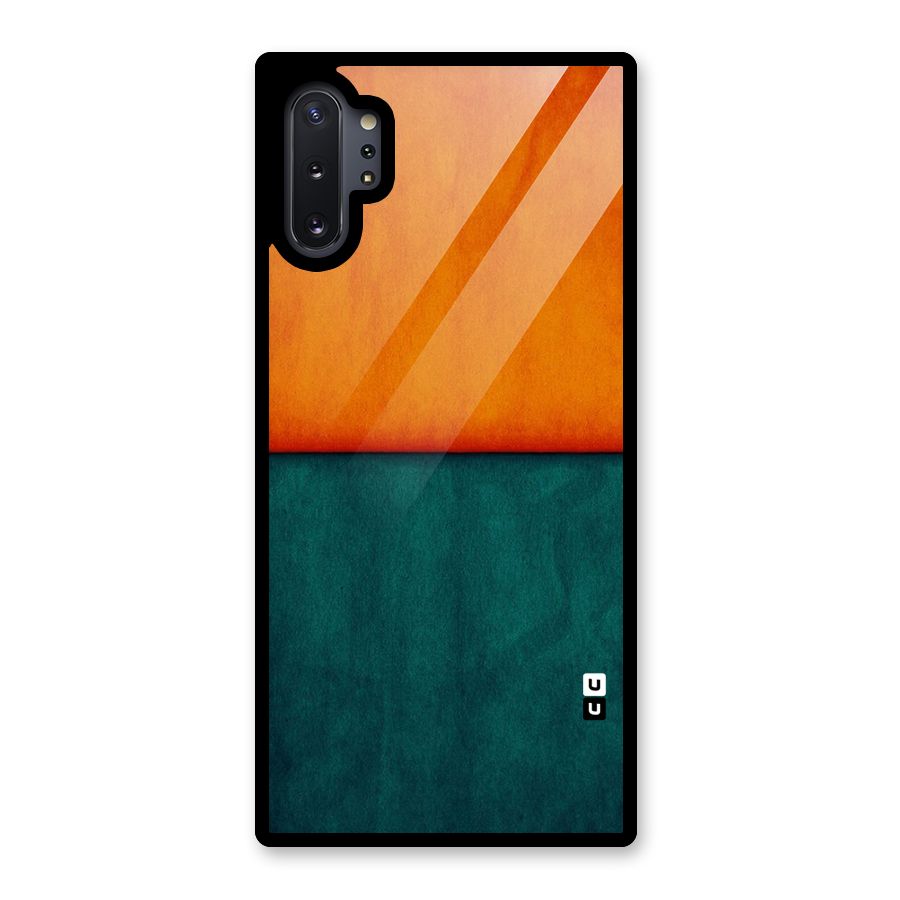 Orange Green Shade Glass Back Case for Galaxy Note 10 Plus