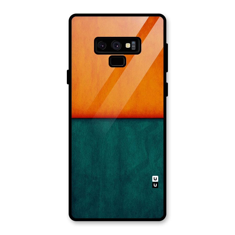 Orange Green Shade Glass Back Case for Galaxy Note 9