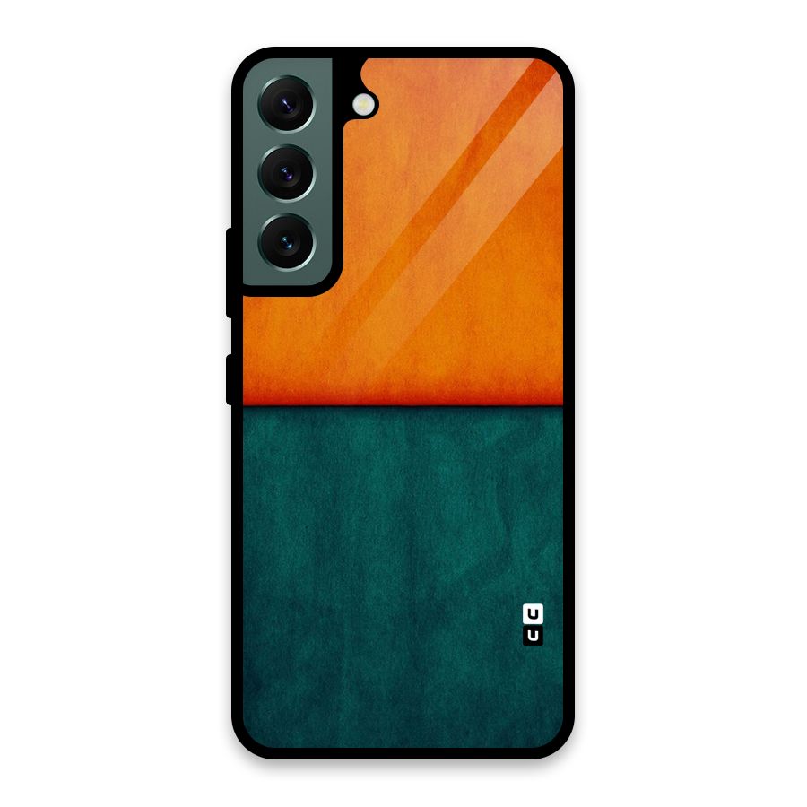 Orange Green Shade Glass Back Case for Galaxy S22 5G