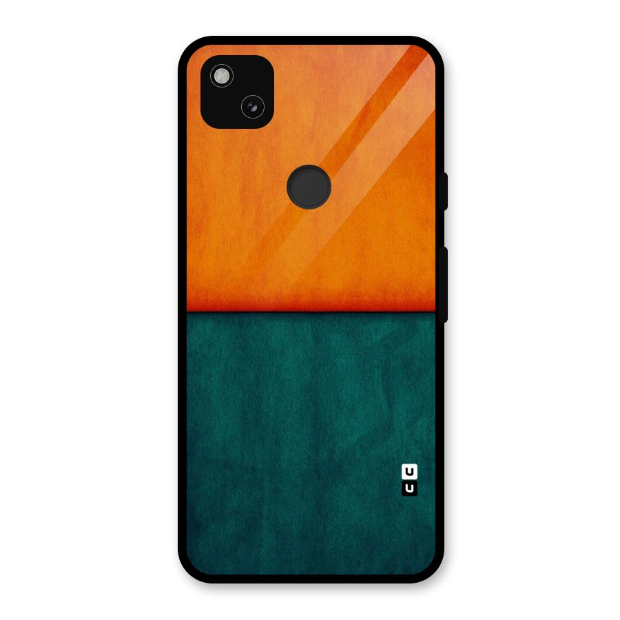 Orange Green Shade Glass Back Case for Google Pixel 4a