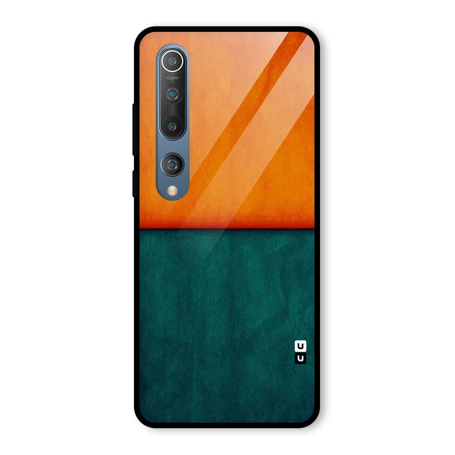 Orange Green Shade Glass Back Case for Mi 10