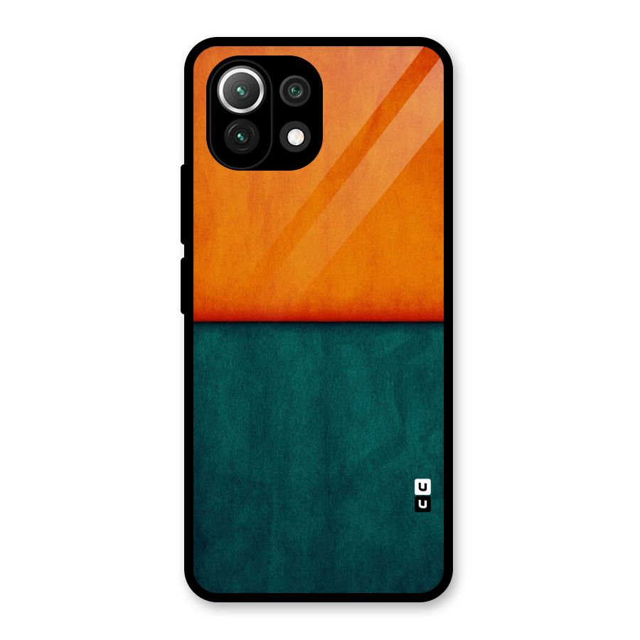 Orange Green Shade Glass Back Case for Mi 11 Lite