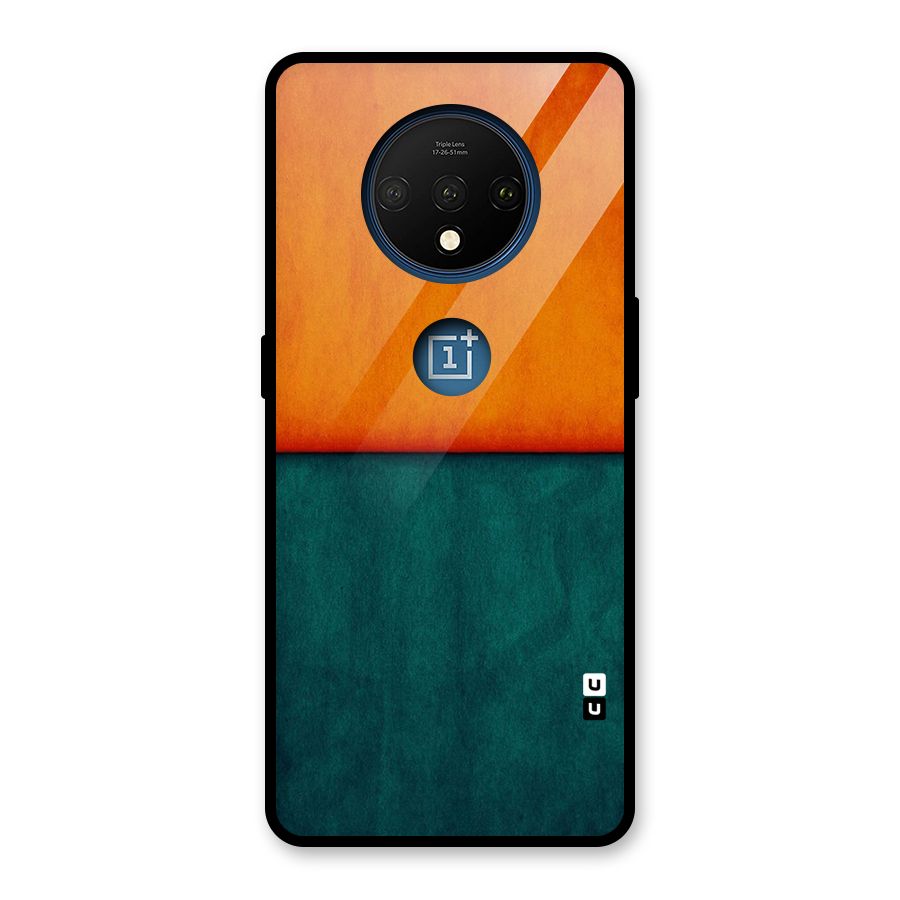 Orange Green Shade Glass Back Case for OnePlus 7T