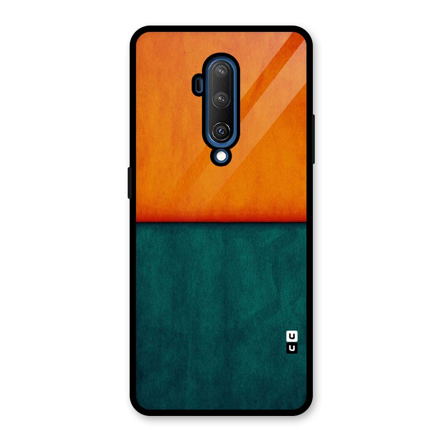 Orange Green Shade Glass Back Case for OnePlus 7T Pro