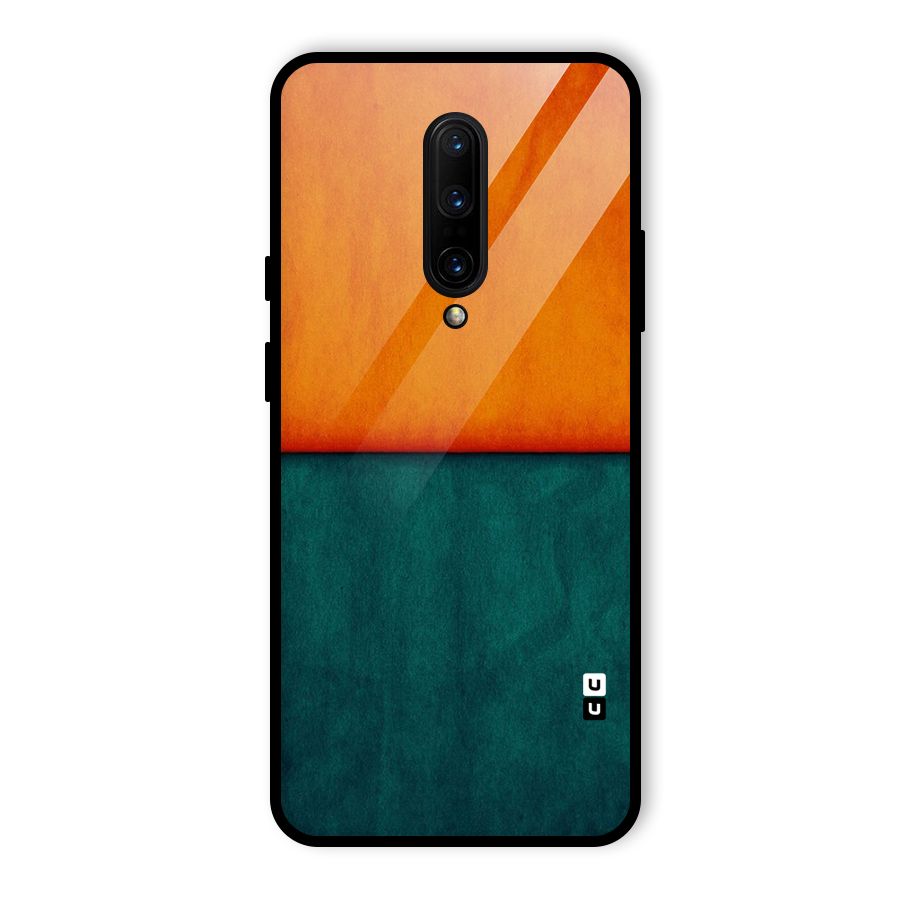 Orange Green Shade Glass Back Case for OnePlus 7 Pro