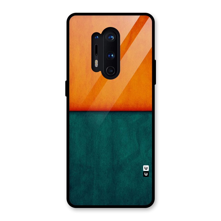 Orange Green Shade Glass Back Case for OnePlus 8 Pro