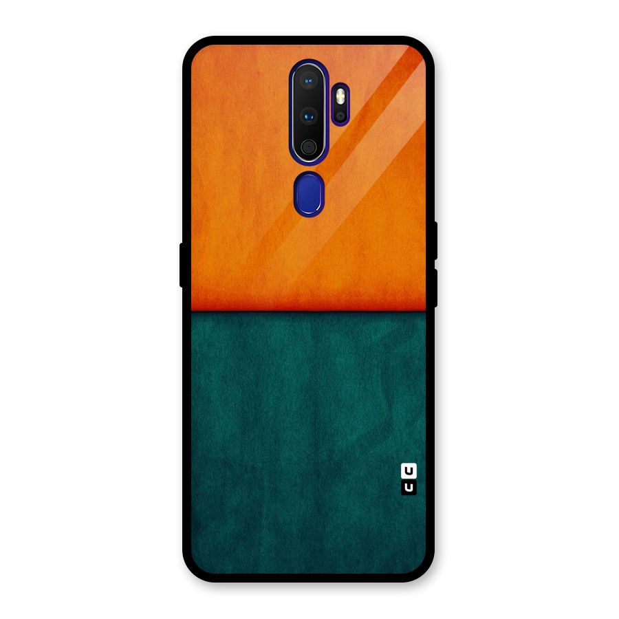 Orange Green Shade Glass Back Case for Oppo A9 (2020)