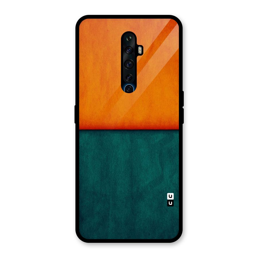 Orange Green Shade Glass Back Case for Oppo Reno2 Z