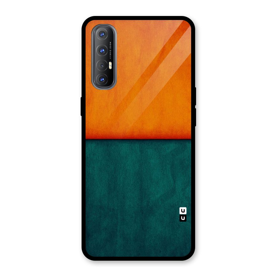 Orange Green Shade Glass Back Case for Oppo Reno3 Pro