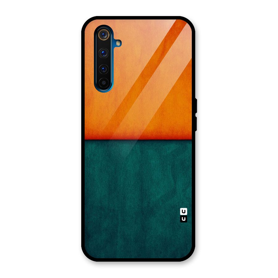 Orange Green Shade Glass Back Case for Realme 6 Pro