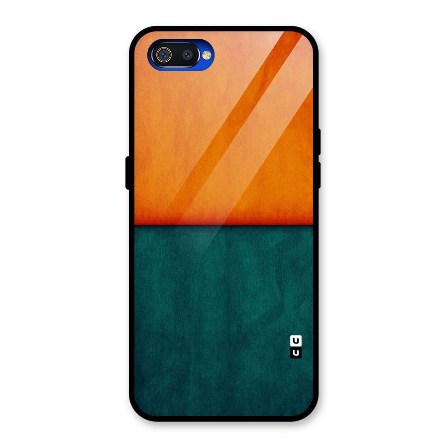 Orange Green Shade Glass Back Case for Realme C2