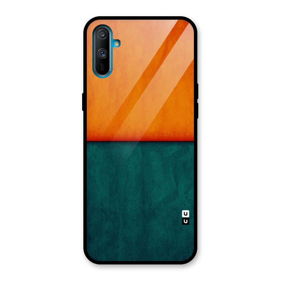 Orange Green Shade Glass Back Case for Realme C3