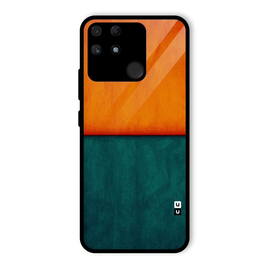 Orange Green Shade Glass Back Case for Realme Narzo 50A