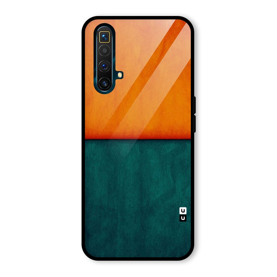 Orange Green Shade Glass Back Case for Realme X3