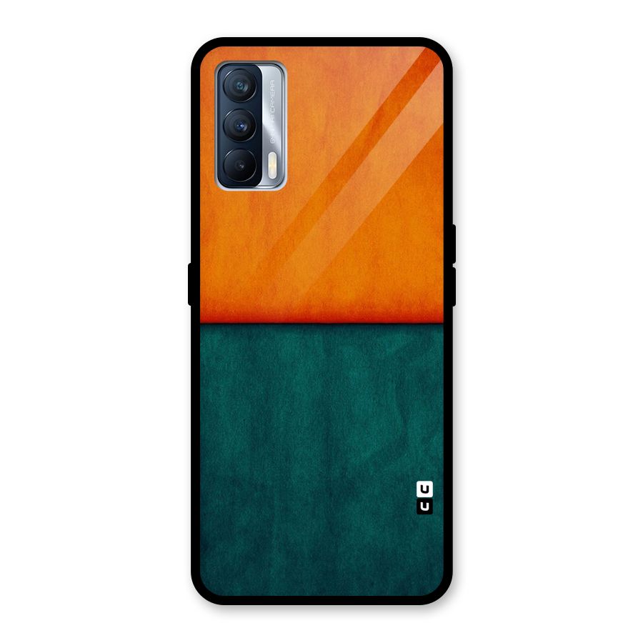 Orange Green Shade Glass Back Case for Realme X7
