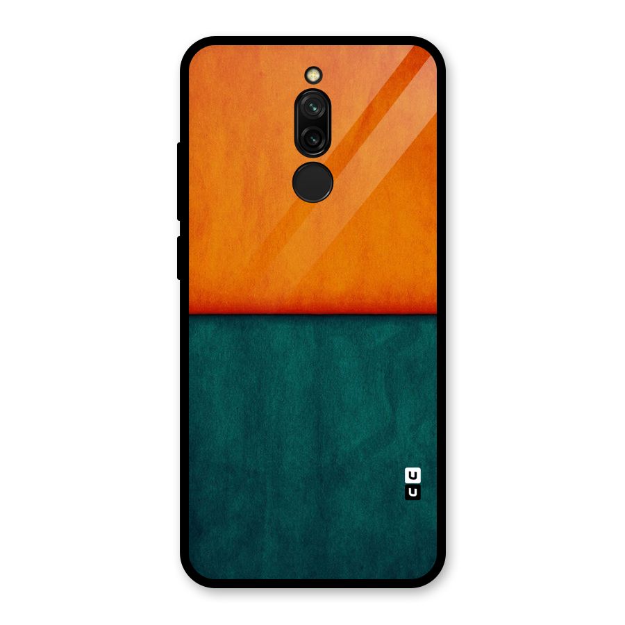 Orange Green Shade Glass Back Case for Redmi 8