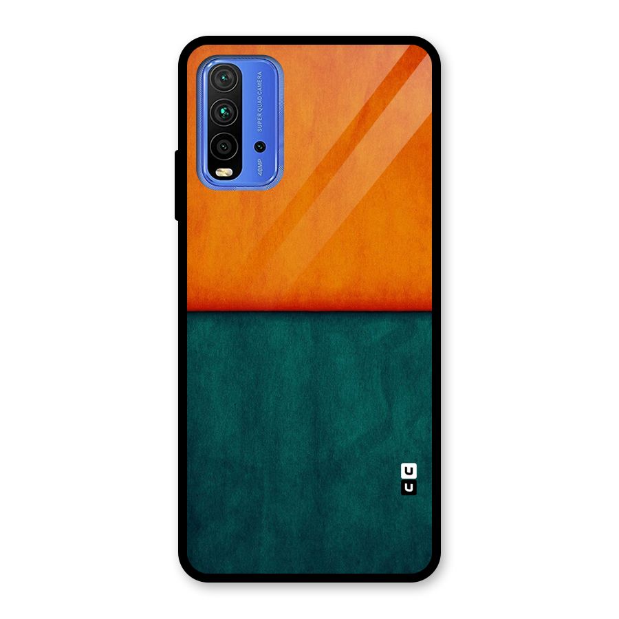Orange Green Shade Glass Back Case for Redmi 9 Power