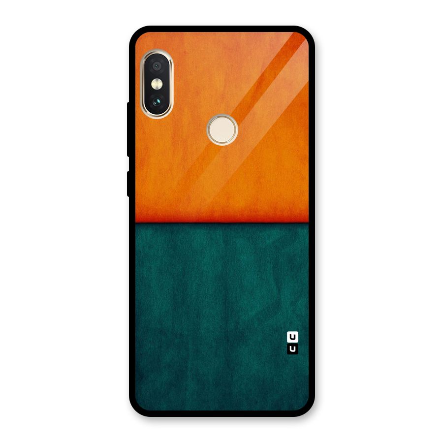 Orange Green Shade Glass Back Case for Redmi Note 5 Pro