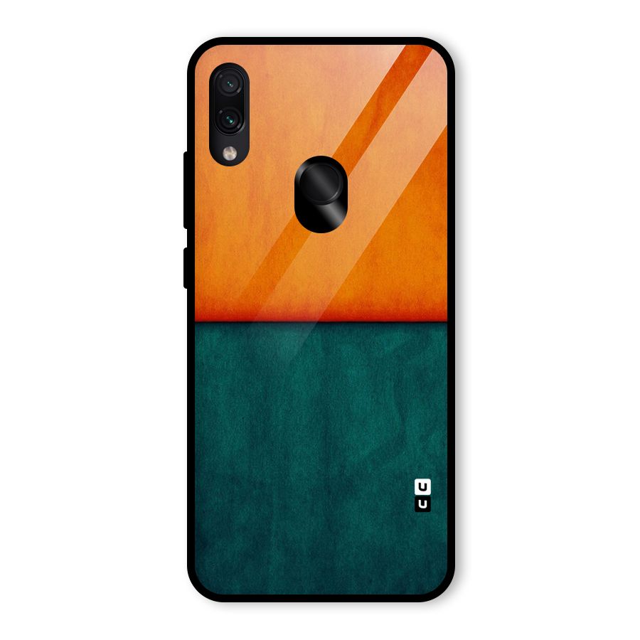 Orange Green Shade Glass Back Case for Redmi Note 7S