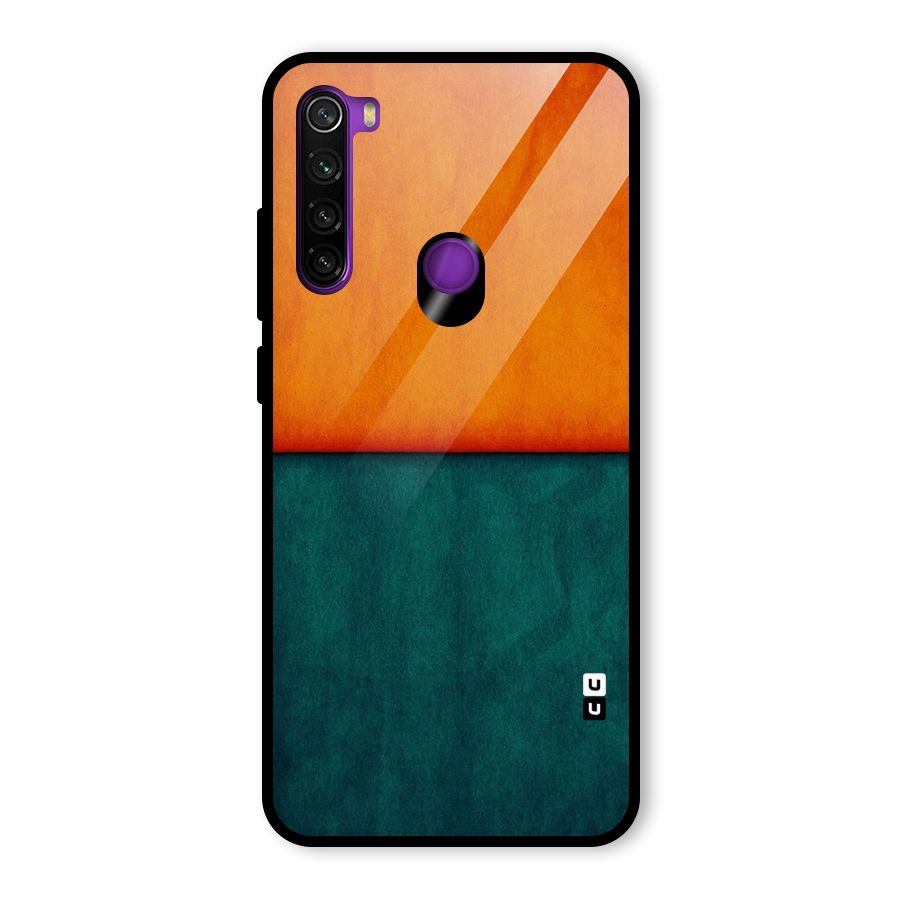 Orange Green Shade Glass Back Case for Redmi Note 8