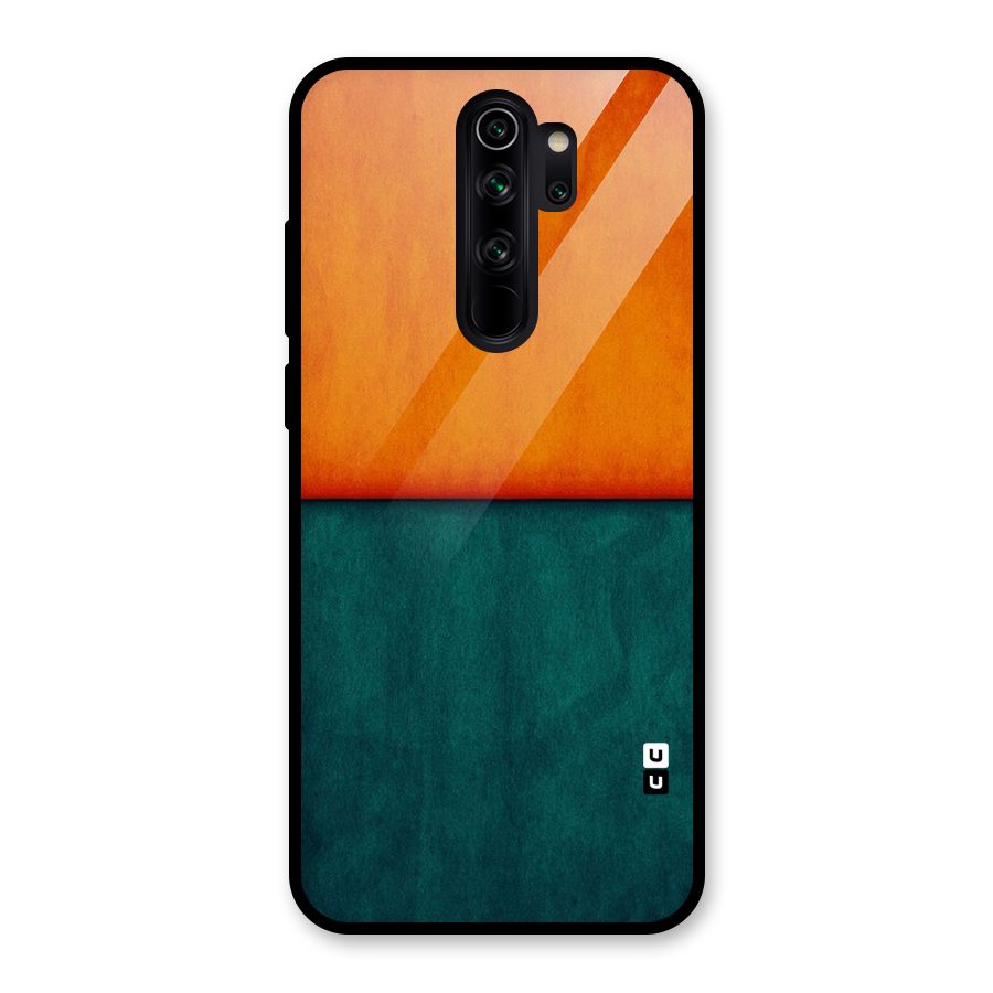 Orange Green Shade Glass Back Case for Redmi Note 8 Pro