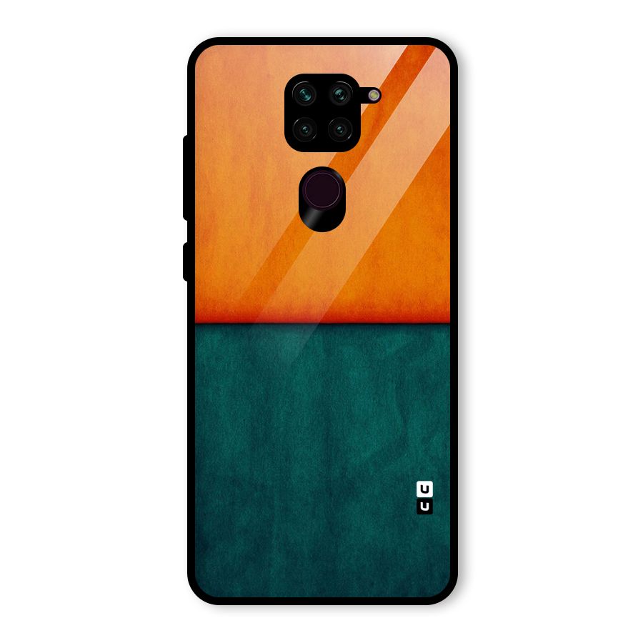 Orange Green Shade Glass Back Case for Redmi Note 9