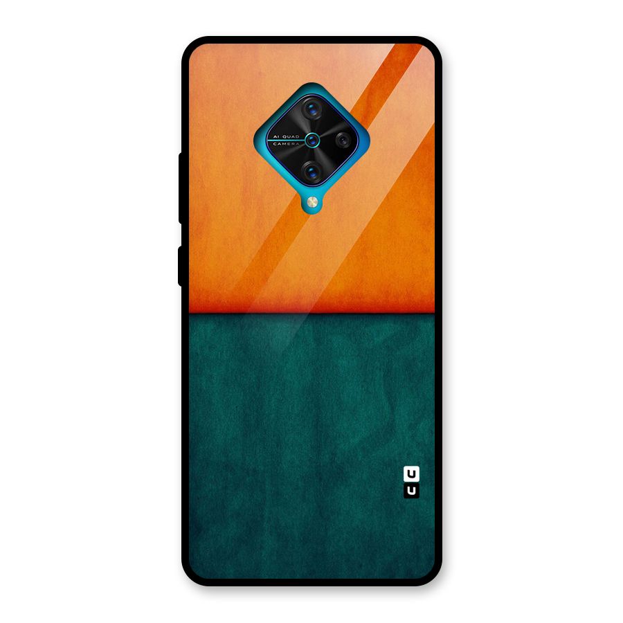Orange Green Shade Glass Back Case for Vivo S1 Pro