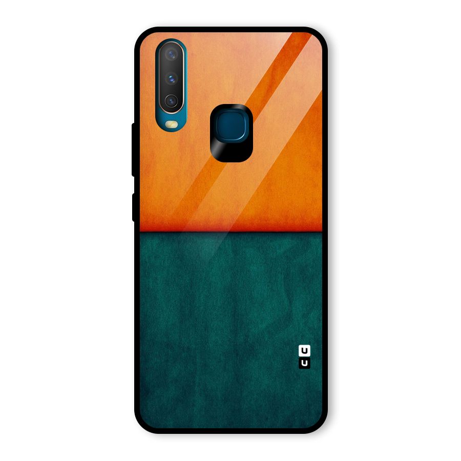 Orange Green Shade Glass Back Case for Vivo U10