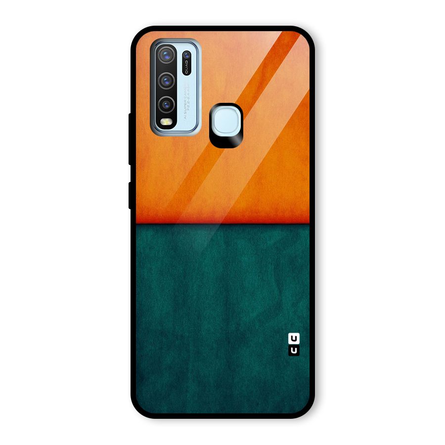 Orange Green Shade Glass Back Case for Vivo Y30