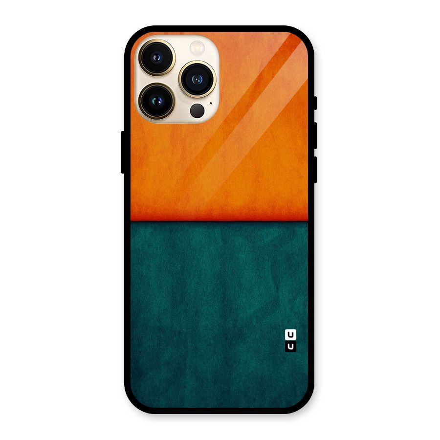 Orange Green Shade Glass Back Case for iPhone 13 Pro Max