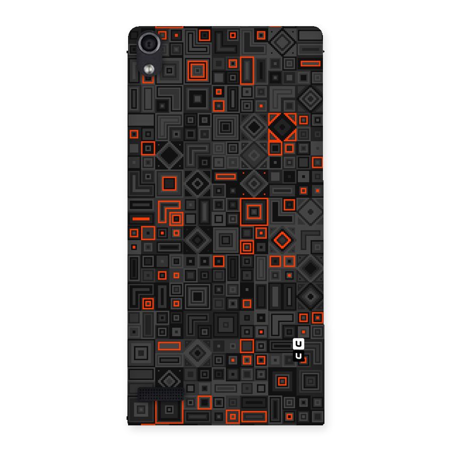 Orange Shapes Abstract Back Case for Ascend P6