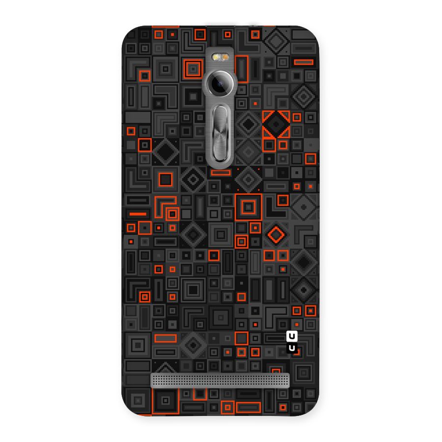 Orange Shapes Abstract Back Case for Asus Zenfone 2