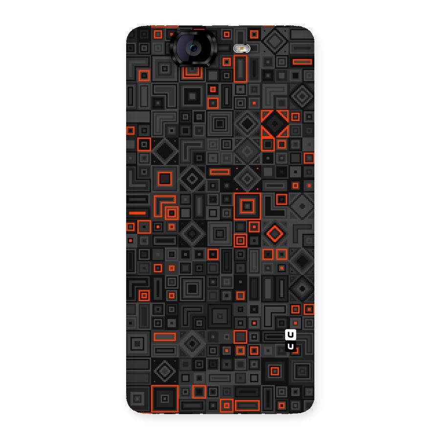 Orange Shapes Abstract Back Case for Canvas Knight A350