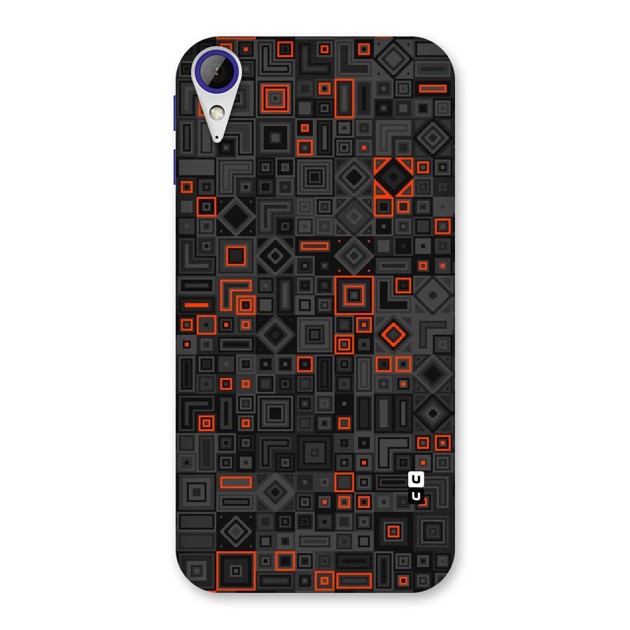 Orange Shapes Abstract Back Case for Desire 830